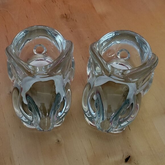 Clear Indiana Glass Rabbit Bunny Votive Candle Holder Set of 2 - Picture 14 of 15